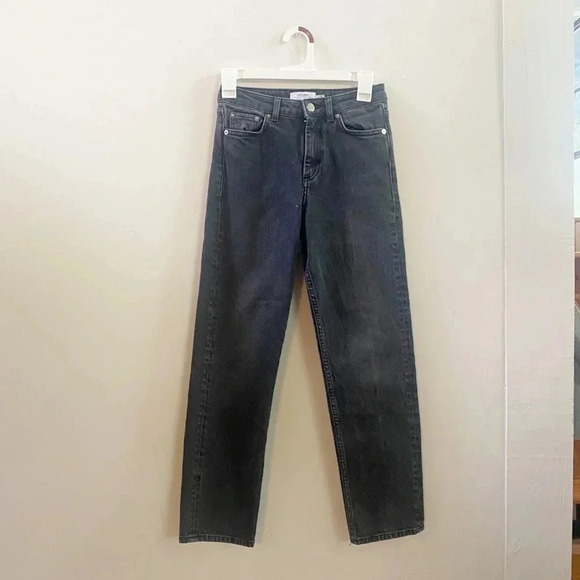 & Other Stories gray straight leg jeans 25 - Picture 2 of 4